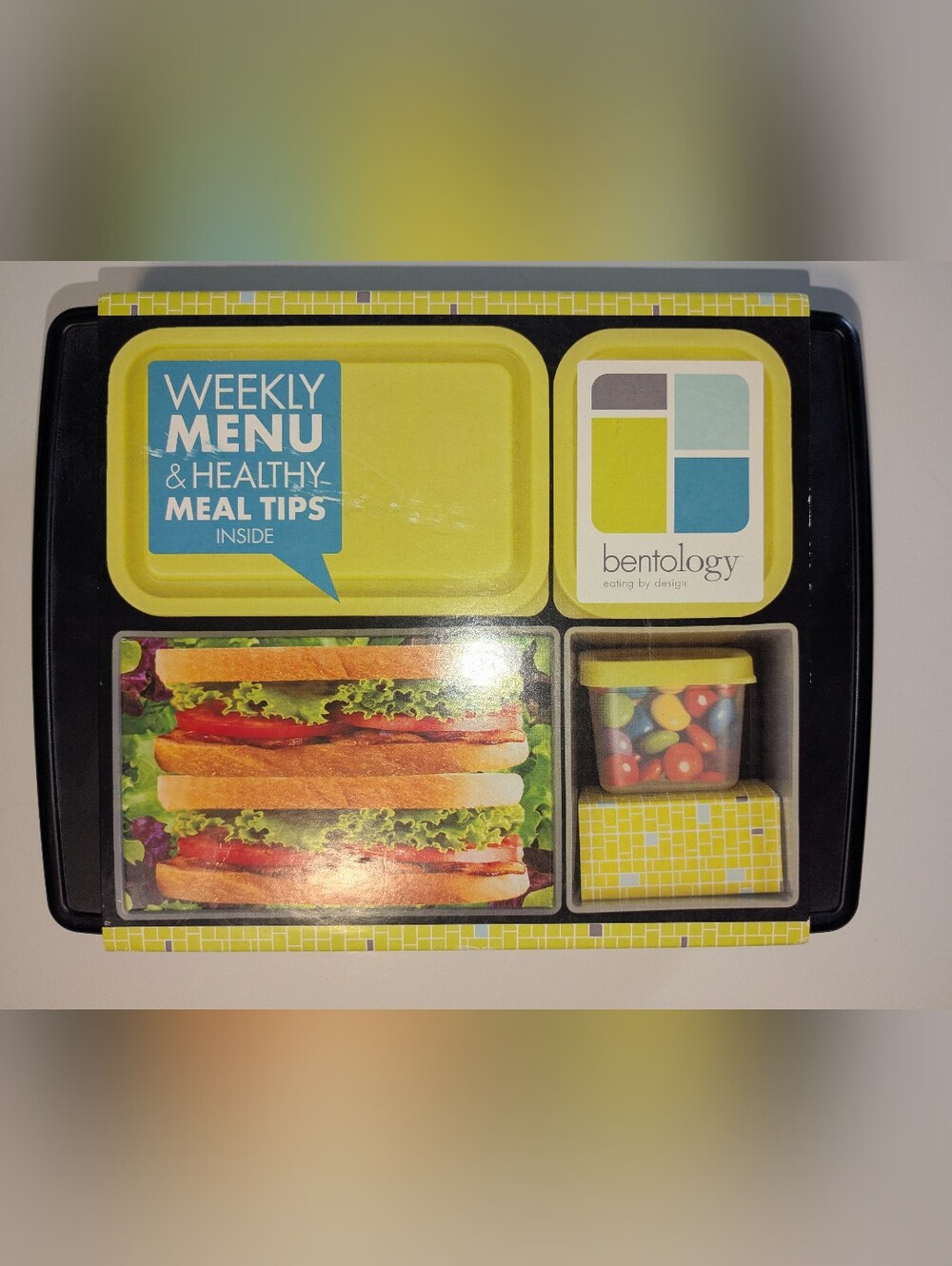 Bentology Bento Lunch Box Set Removable, Leak-Proof Containers, Black